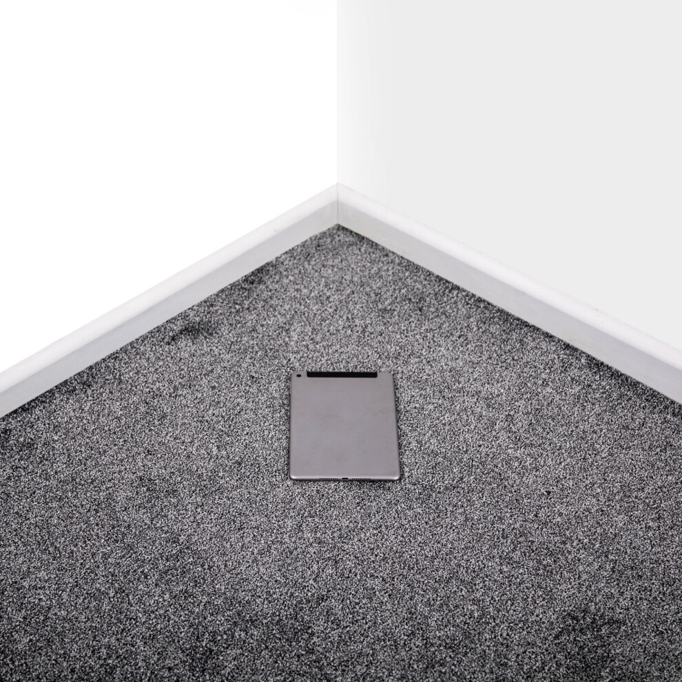 (10M X 4M Width) Dark Grey Americano Shade Soft Twist Carpet 5056524025093
