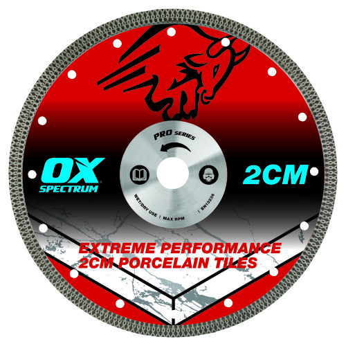 OX OX Pro 2CM Porcelain Cutting Blade - 250/25.4mm
