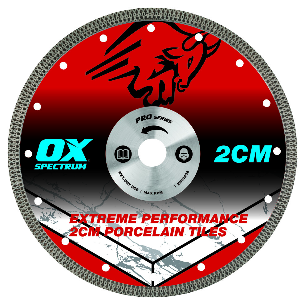 OX Pro 2CM Porcelain Cutting Blade - 250/25.4mm