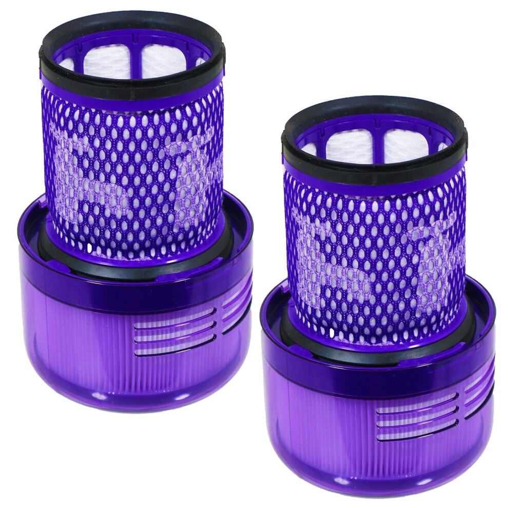 Dyson V12 Sv20 Sv30 Detect Slim Hepa Vacuum Filter Washable Reusable 971517-01 (Pack Of 2)