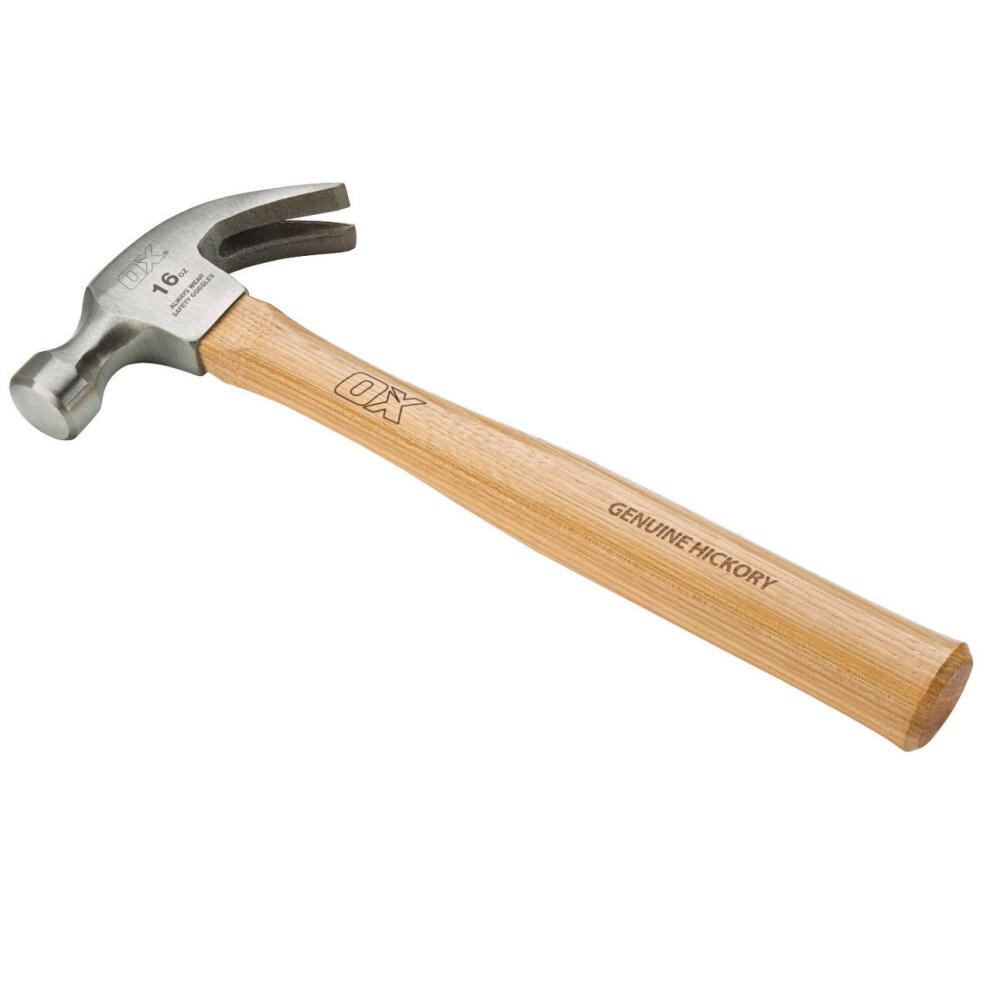 OX Trade Hickory Handle Claw Hammer - 16 oz