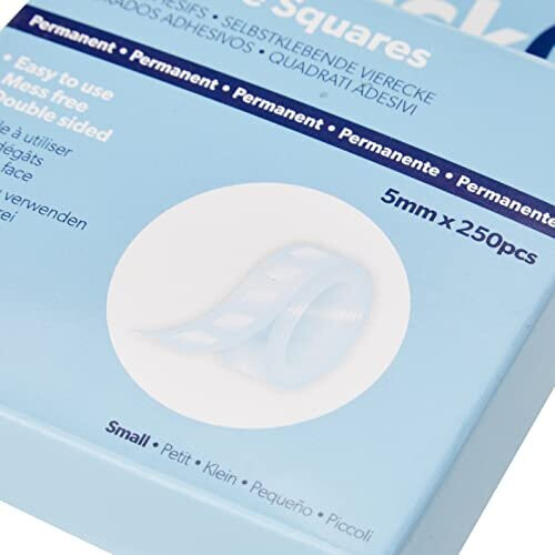 Stick it 5 mm 250-Piece Small Adhesive Square, White 1