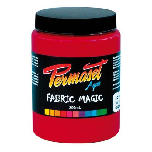 Permaset Aqua 300ml Fabric Printing Ink - Bright Red