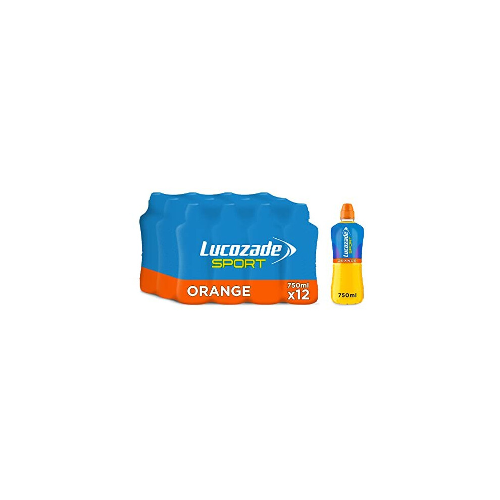 Lucozade Sport Isotonic Drink Orange Flavour with Sugars and Sweetener - 750ml |Pack of 12