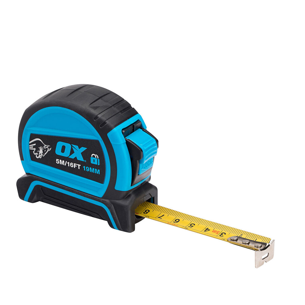 OX Tools Pro Dual Auto Lock Tape Measure - 5m / 16ft (2 Pack)