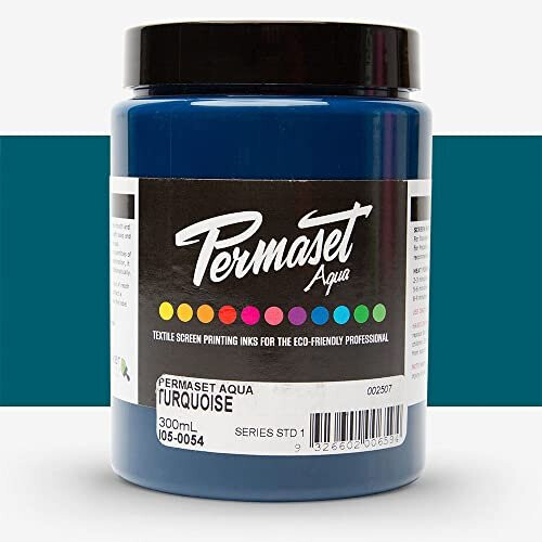 Permaset Aqua 300ml Fabric Printing Ink - Turquoise
