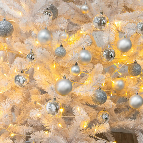 URBN Living (Silver) 70 Pc Red Silver Gold Christmas Bauble Box Plastic 2