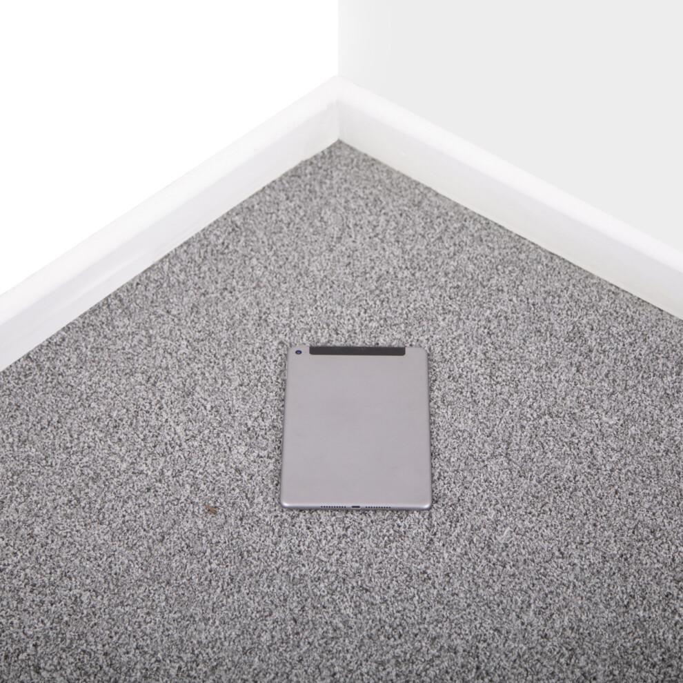 (9M X 4M Width) Ash Grey Soft Twist Carpet 4Mm Thick 5056524026427
