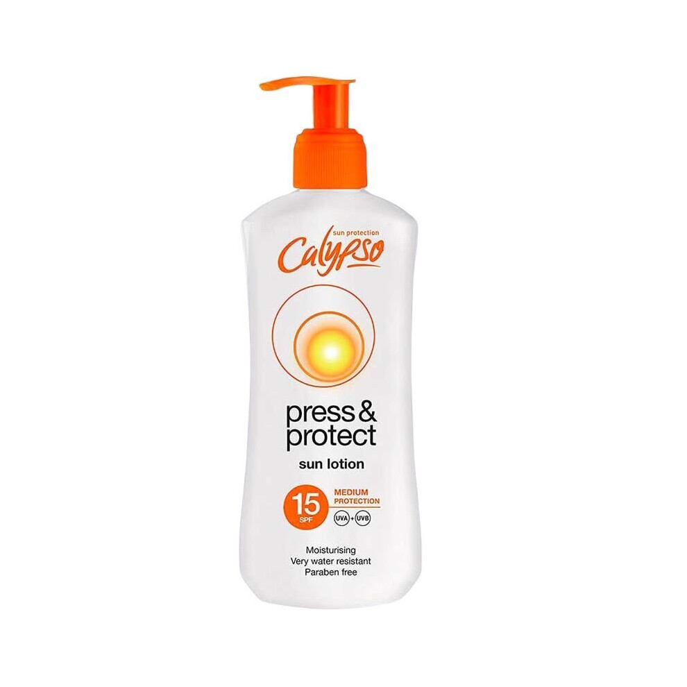 Calypso Press and Protect Sun Lotion, SPF15, 200ml