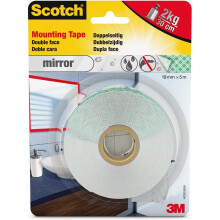 Scotch Double Sided mounting Tape for Wet Rooms, Strong, Natural, Transparent, 40031950