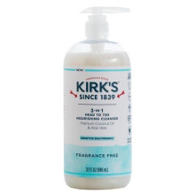 Kirk's, 3-in-1 hoofd tot teen verzorgende reiniger, Geen parfum, 32 fl oz (946 ml)