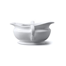 WM Bartleet & Sons 1750 T308 Traditional Porcelain Gravy Fat Separator Boat 300ml-White, White
