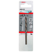 Bosch Professional 2608585849 HSS-Co Metal Drill Bit (stainless steel, 4.5 x 47 x 80 mm, accessory drill driver) , Gold