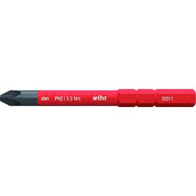 Wiha 2831112 Bit slimBit electric Phillips PH2 x 75 mm for low-lying screws, all-rounder for electricians