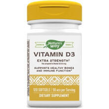 Nature's Way, Vitamin D3, Extra Stärke, 50 mcg (2.000 IE), 120 Softgels