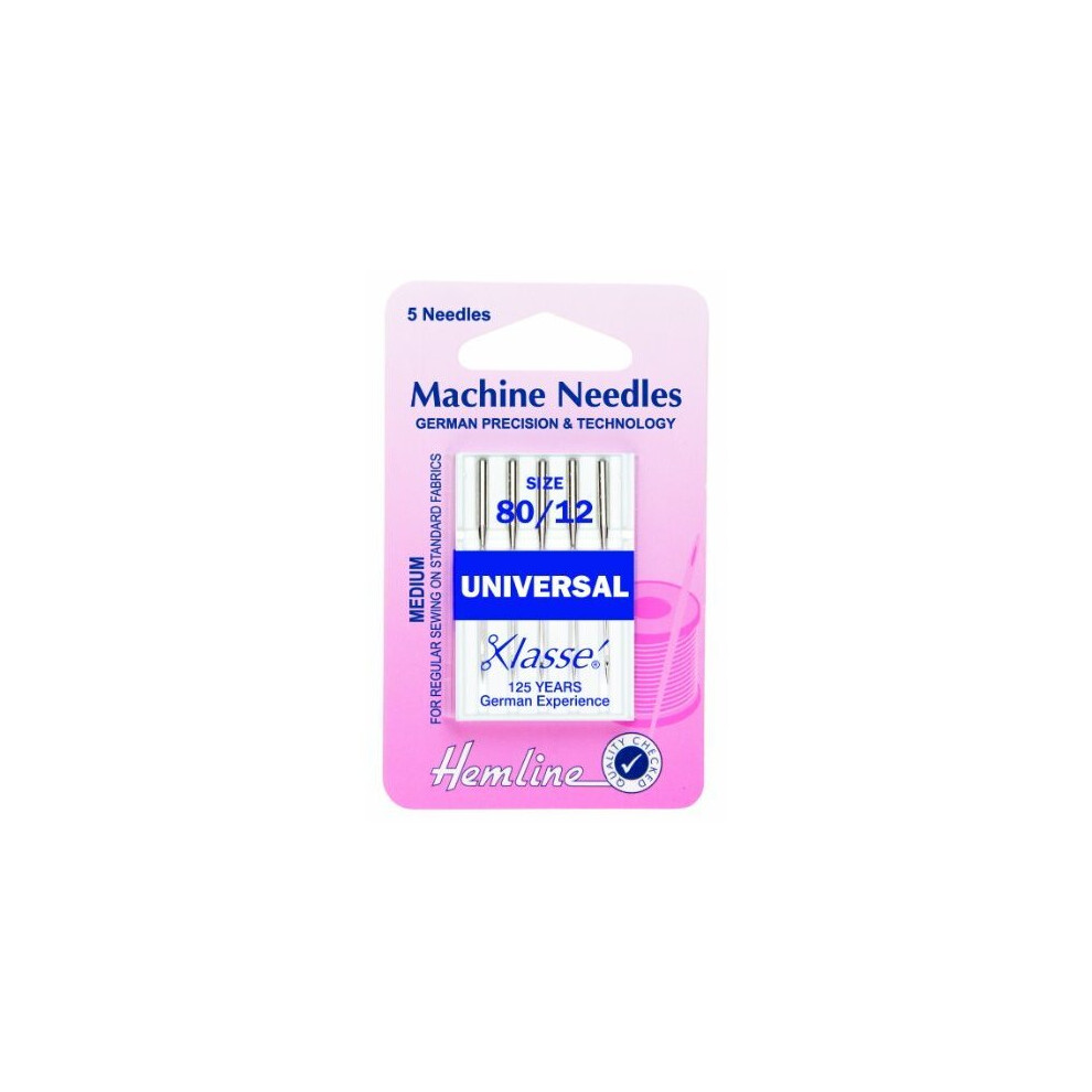 Hemline H100.80 | Med Universal/Slight Ballpoint Machine Needles | 5X 80/12