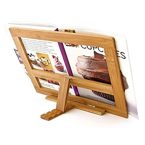 Bamboo Book Stand, Recipe Cookbook Holder 2