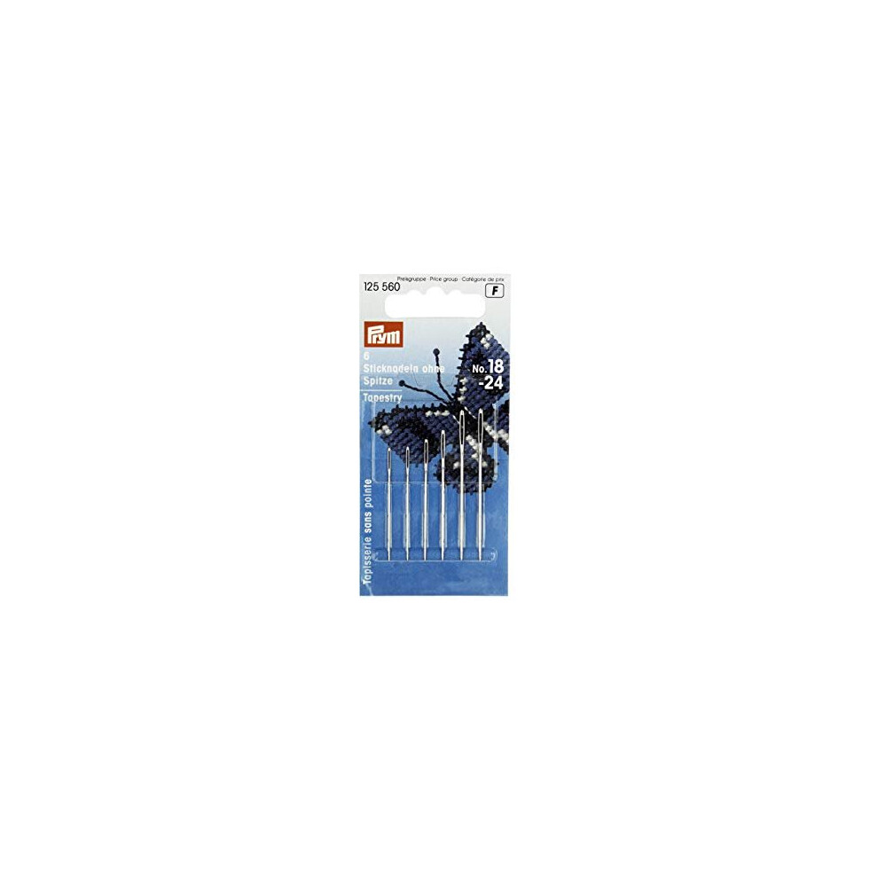 Prym Tapestry Needles with Blunt Point and Gold Eye, Metal, Silver, 4.5 x 2 x 0.2 cm