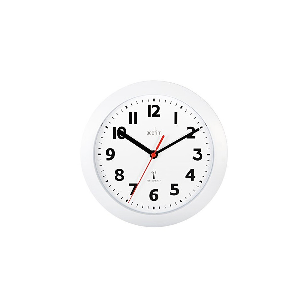Acctim 74312 Parona Radio Controlled Wall Clock, White