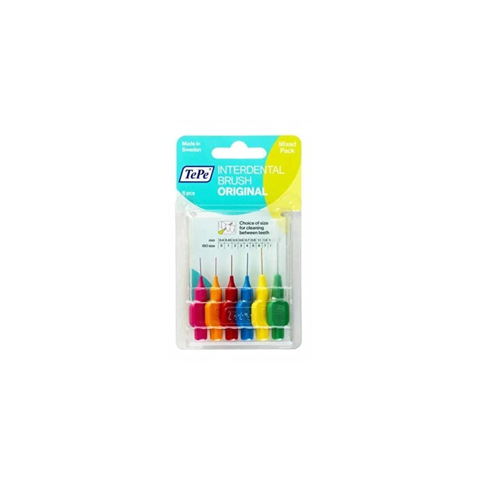 Tepe Mixed Pack Interdental Brushes - Pack of 6