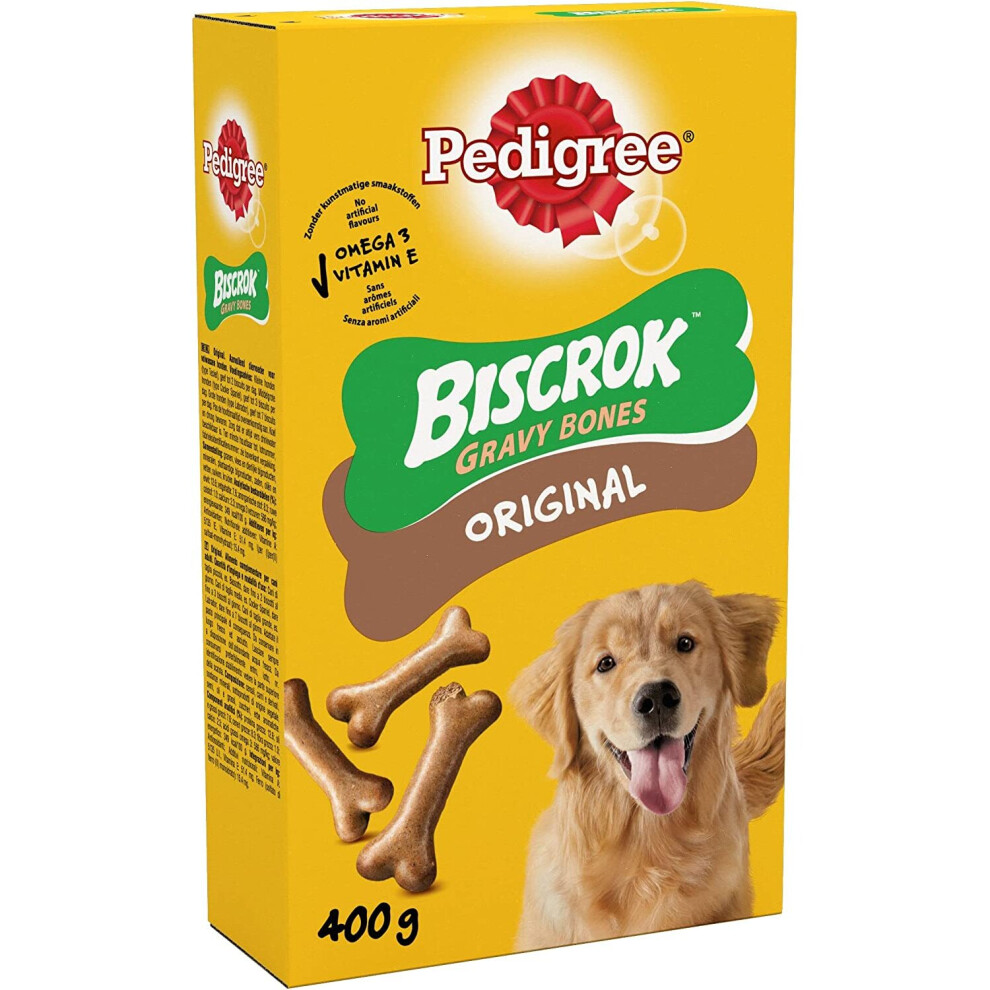 Pedigree Biscrok - Gravy Bones Biscuits Dog Treats( 12 x 400 g)