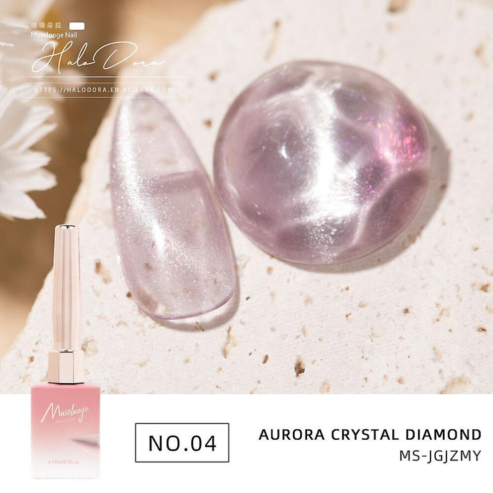 Not,Specified (Color 04) Cat Eye Gel Nail Polish Magnetic Fingernail Salon Manicure Nails Varnish Glue 15Ml