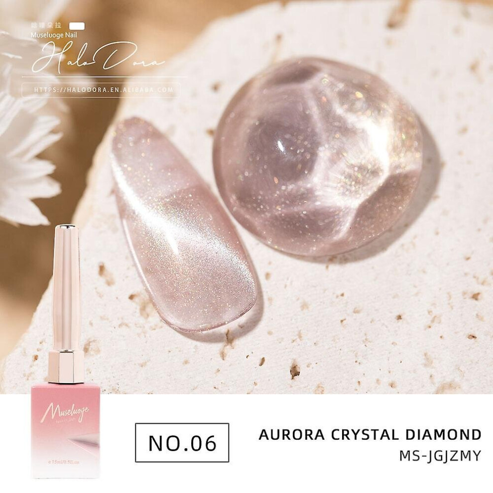 Not,Specified (Color 06) Cat Eye Gel Nail Polish Magnetic Fingernail Salon Manicure Nails Varnish Glue 15Ml