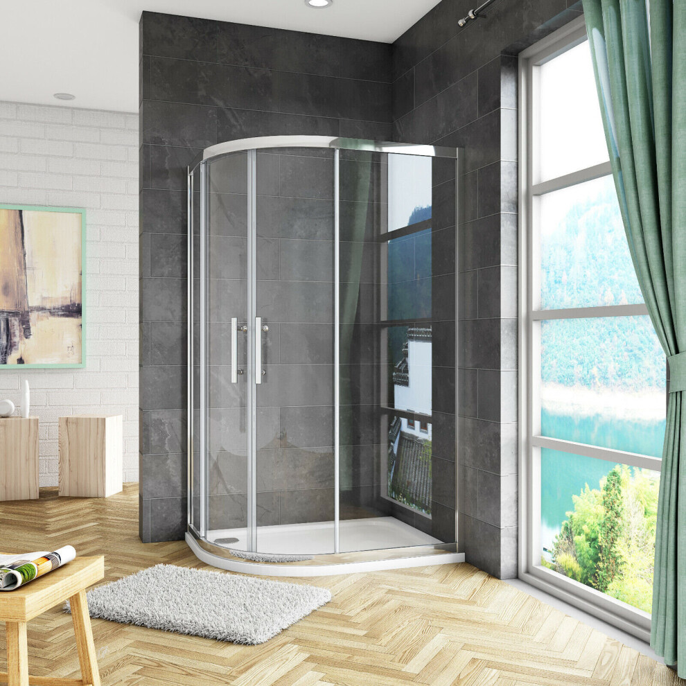 Aica (1000X800mm) Quadrant Shower Enclosure 8Mm Easyclean Glass Door