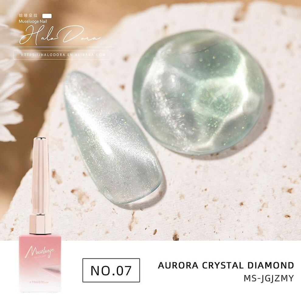 Not,Specified (Color 07) Cat Eye Gel Nail Polish Magnetic Fingernail Salon Manicure Nails Varnish Glue 15Ml