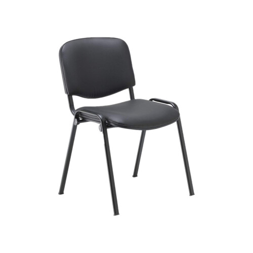 (Black PU leather, 1) Reception chair