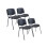 (Black, 4) Reception chair 1