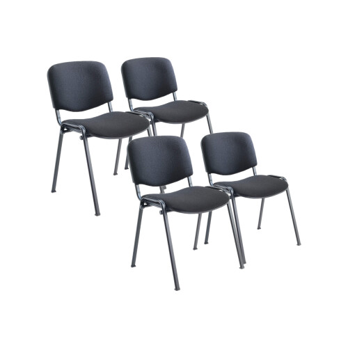 (Black, 4) Reception chair