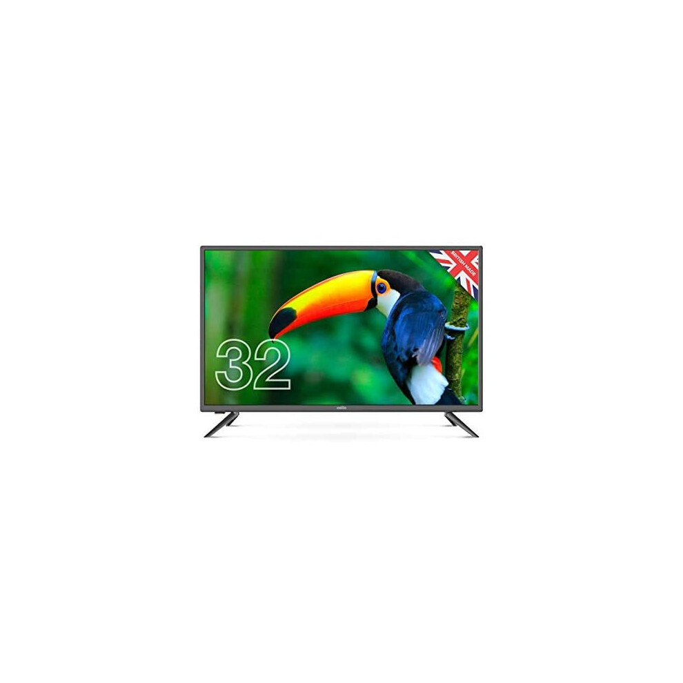 Cello ZBVD0223 32 inch HD Ready LED TV with built-in Freeview HD Easy to Setup Non-Smart Made in the UK.