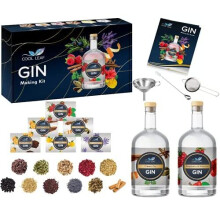 Cool Leaf Gin Making Kit Perfect Gin Gift Set for Men & Women | 11 Botanicals to Make Your Own Craft Gin | Chocolate Orange, Raspberry & H