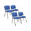 (Blue PU leather, 4) Reception chair 1