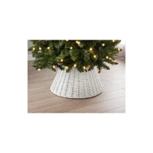 AJ New Large Wicker Tree Skirt 65cm - White Christmas Tree Skirt