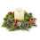 Premier Christmas Table Centrepiece Decoration 30cm Candle Wreath - Red Bauble 1