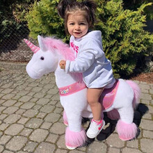 PonyCycle Official Classic U Series Ride On Unicorn Walking Animal Plush Toy wheeled No Battery No Electricity Mechanical (U302)