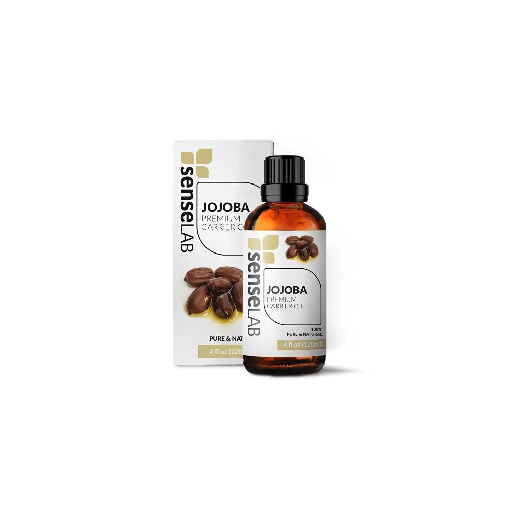 Senselab Olio Di Jojoba Naturale - Olio Di Jojoba Puro Al 100% - Olio Vettore Di Jojoba Spremuto A Freddo - Olio Di Jojoba Naturale - Olio Di Joj