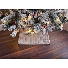 scotrade Vintage Foldable Rattan Christmas Tree Skirt Stunning addition to your decorations at home