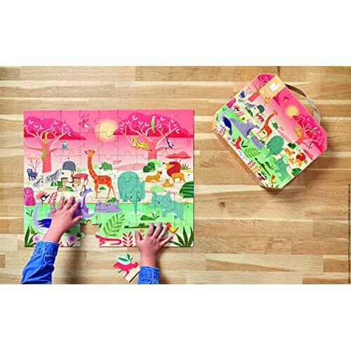 Janod Puzzle 54 pezzi - JANOD - Riserva animale - Meno di 100 pezzi - 5 anni - Multicolore 2