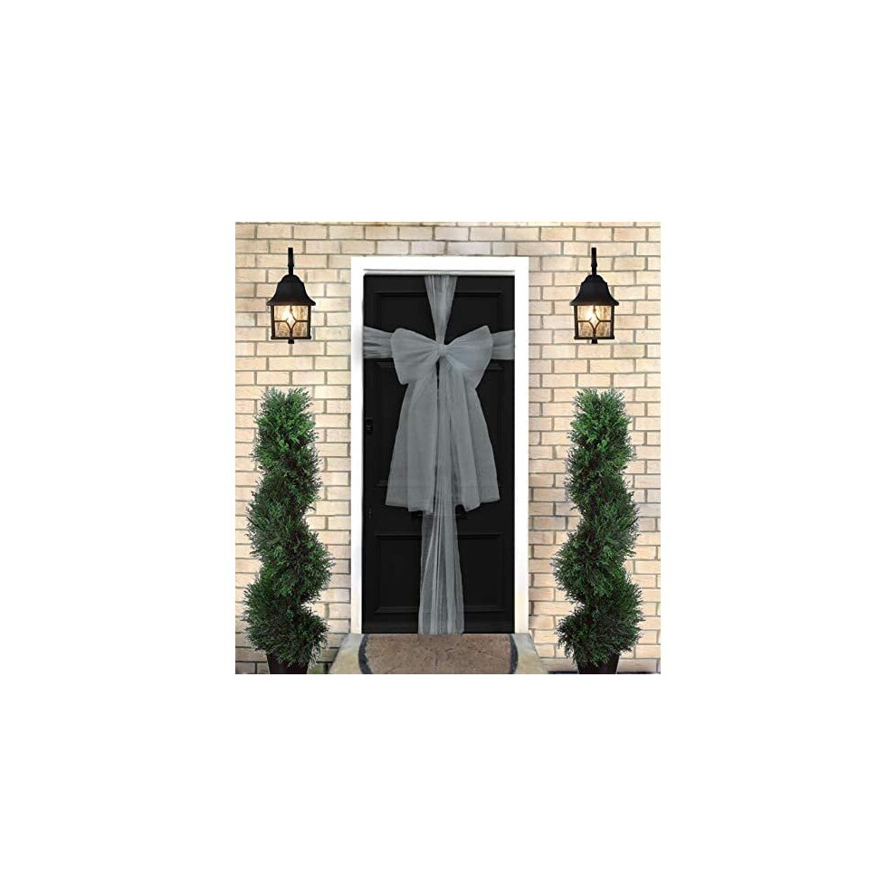 Davies Products Ltd Silver Organza Christmas Front Door Bow Kit - 9M
