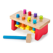 Melissa & Doug Deluxe Pounding Bench | Wooden Developmental Toy | Motor Skills | Problem Solving | 2+ | Gift for Boy or Girl