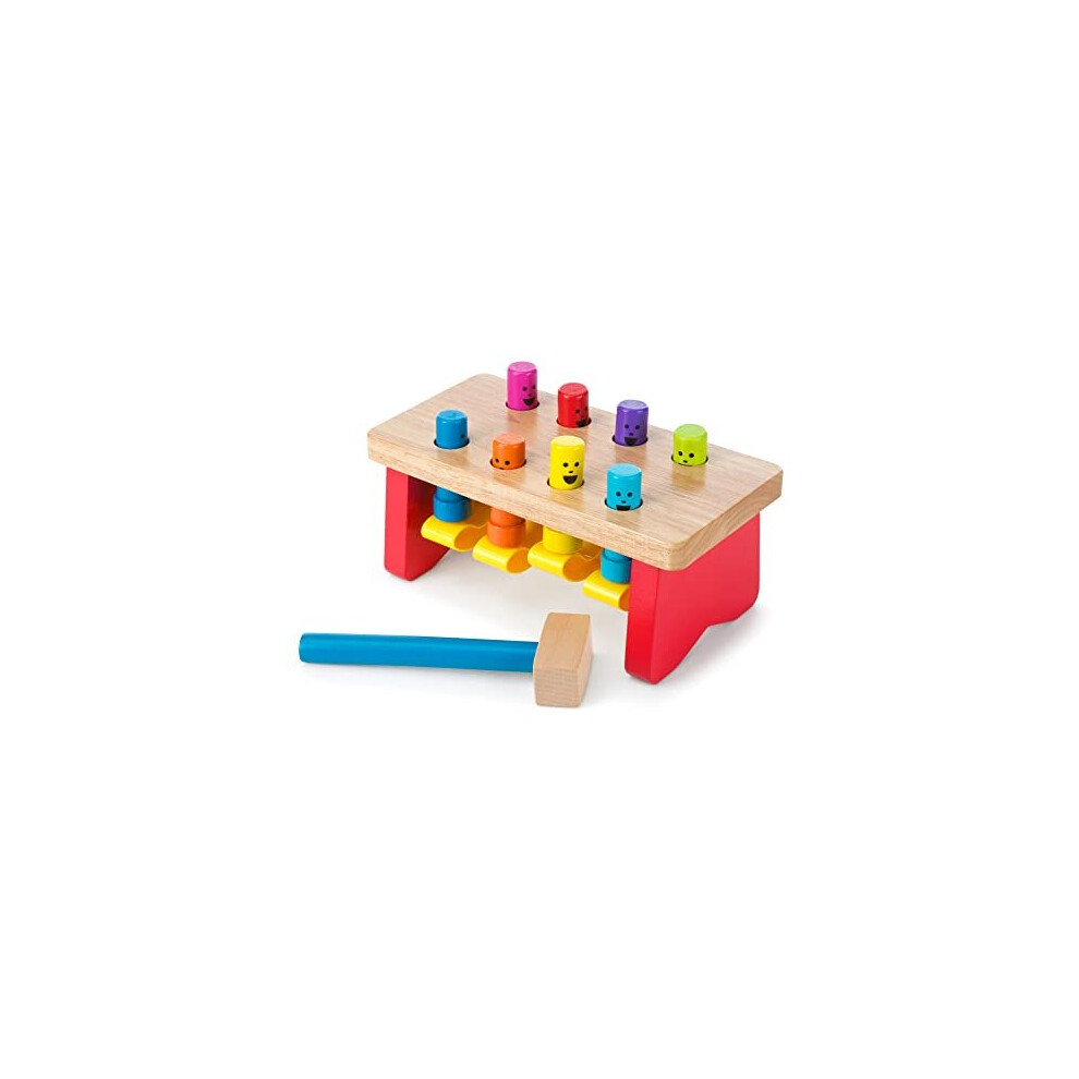 Melissa & Doug Deluxe Pounding Bench | Wooden Developmental Toy | Motor Skills | Problem Solving | 2+ | Gift For Boy Or Girl