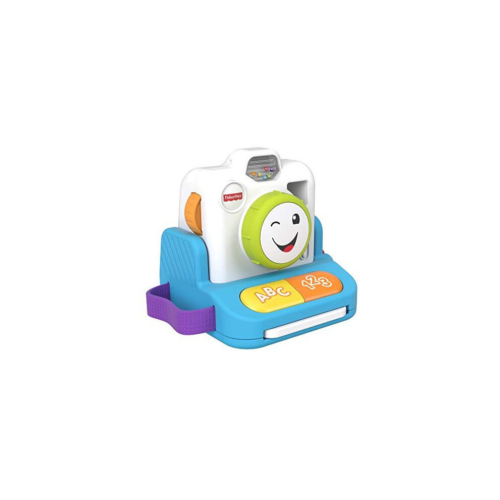 Fisher Price GMX43 Laughing/Early Learning My First Camera/Musical Toy French Version for Babies Aged 6 to 36 Months GM x 43, Multicolored