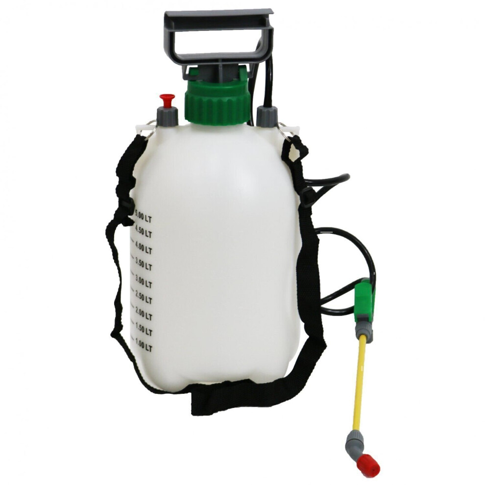 5L Garden Pressure Sprayer Knapsack Chemical Weed Fence Water Bottle Spray