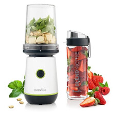Breville Blend Active Compact Food Processor and Smoothie Maker | 350W | Processor Bowl (450ml) & Portable Blending Bottle (600ml) | Leak Pr