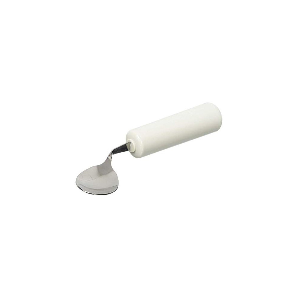 Homecraft Queens Cutlery, Right Handed Spoon, Angled (Eligible For Vat Relief In The Uk) Stainless Steel Adaptive Dining Utensil For Elderly,