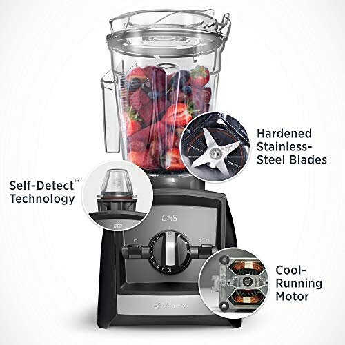 Vitamix Vitamix A2500 Ascent Series Smart Blender, Professional-Grade, 64 oz. Low-Profile Container, Black 1
