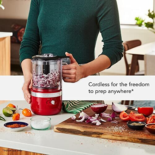 KitchenAid KitchenAid KFCB519ER Cordless Chopper 5 Cups Empire Red 2